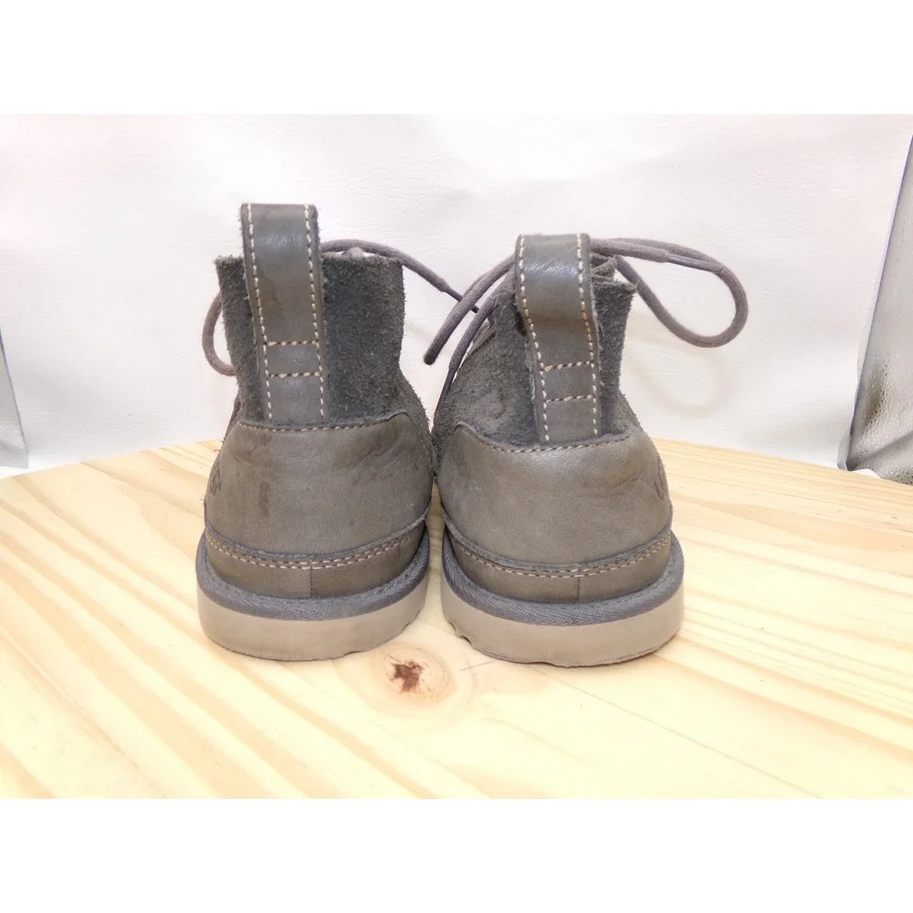 UGG Neumel Boots Mens Size 10 Gray Suede Chukka Ankle Unlined Casual 1020369